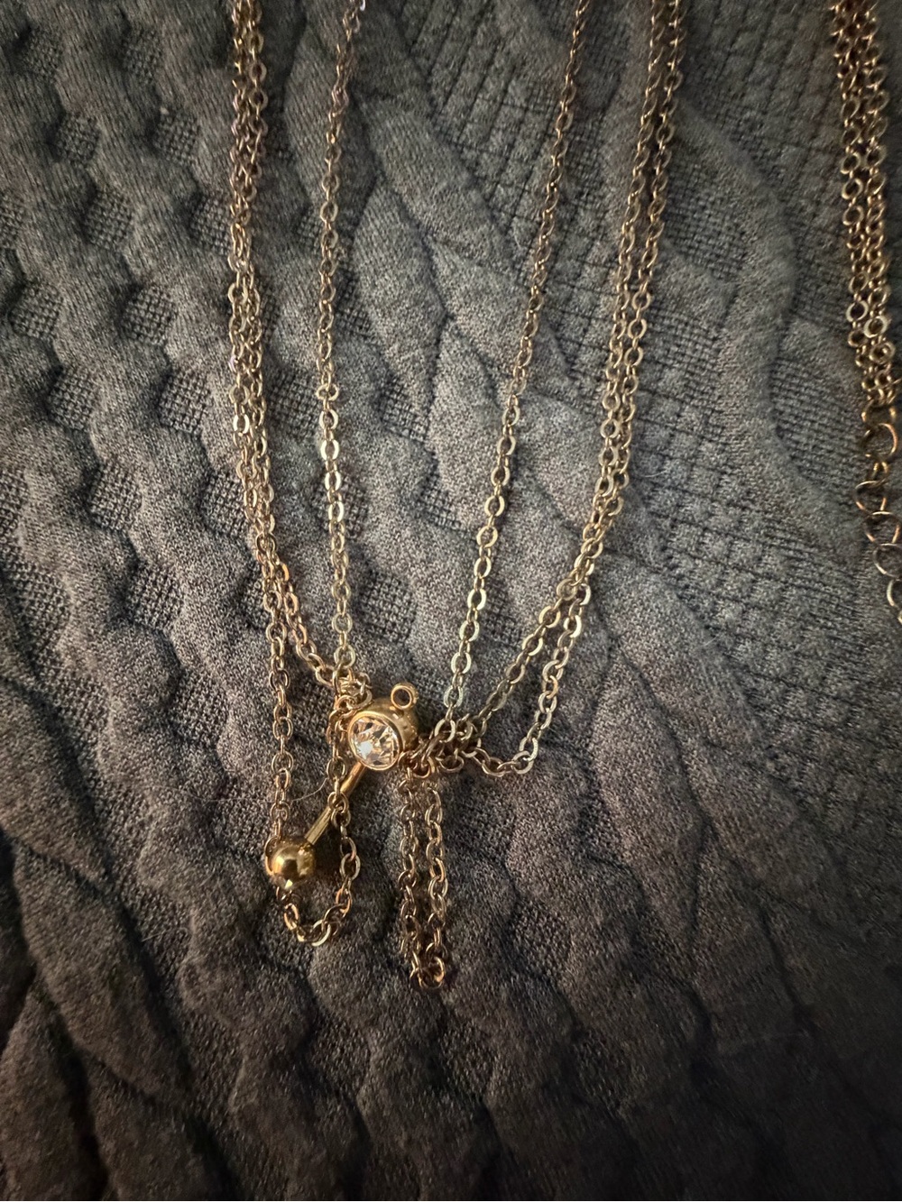 Delicate Gold Layered Belly Chain Women's Jewelry